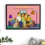 Personalisierbare Poster-Illustration Cartoon Familie