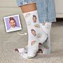 Personalisierbare Socken mit Gesicht und Hintergründen