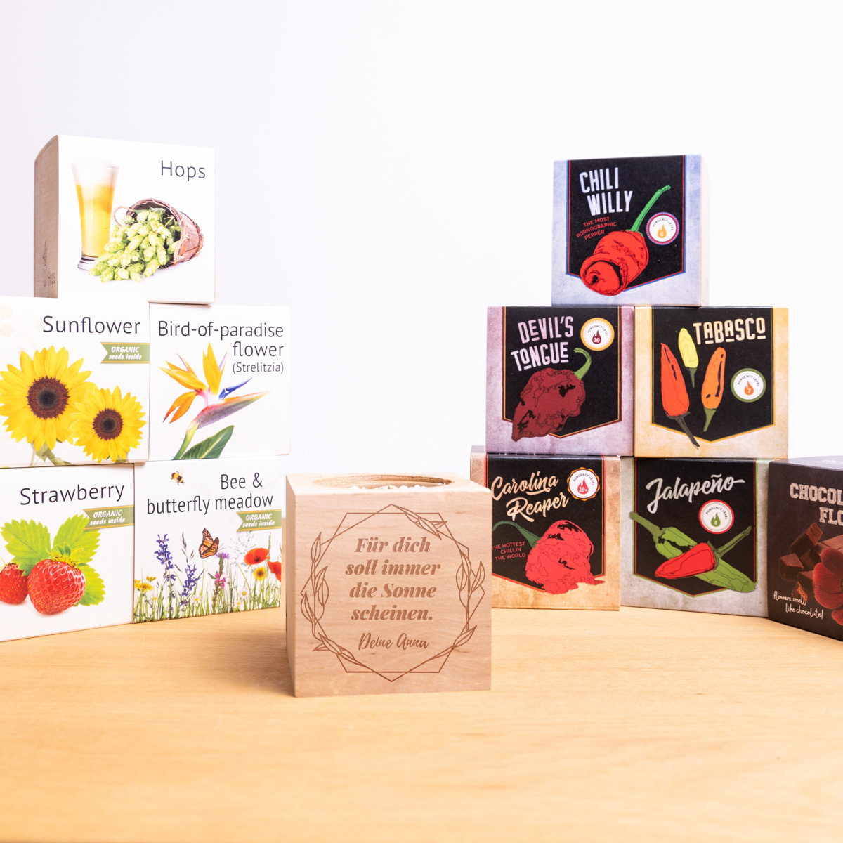 Personalisierbarer Ecocube mit Gravur
