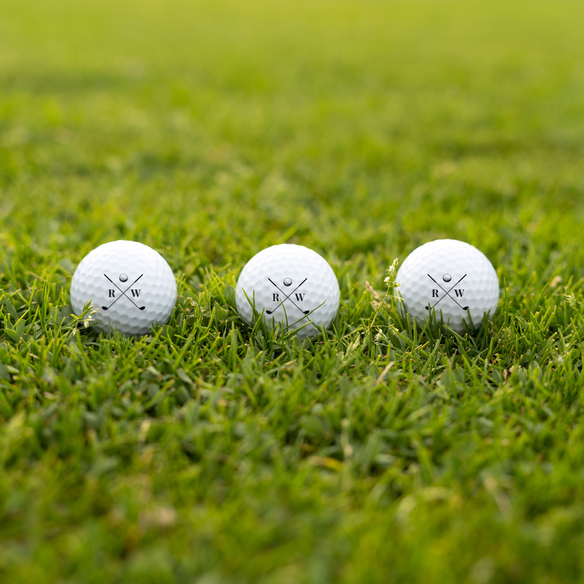 Personalisierbare Golfbälle mit Initialen
