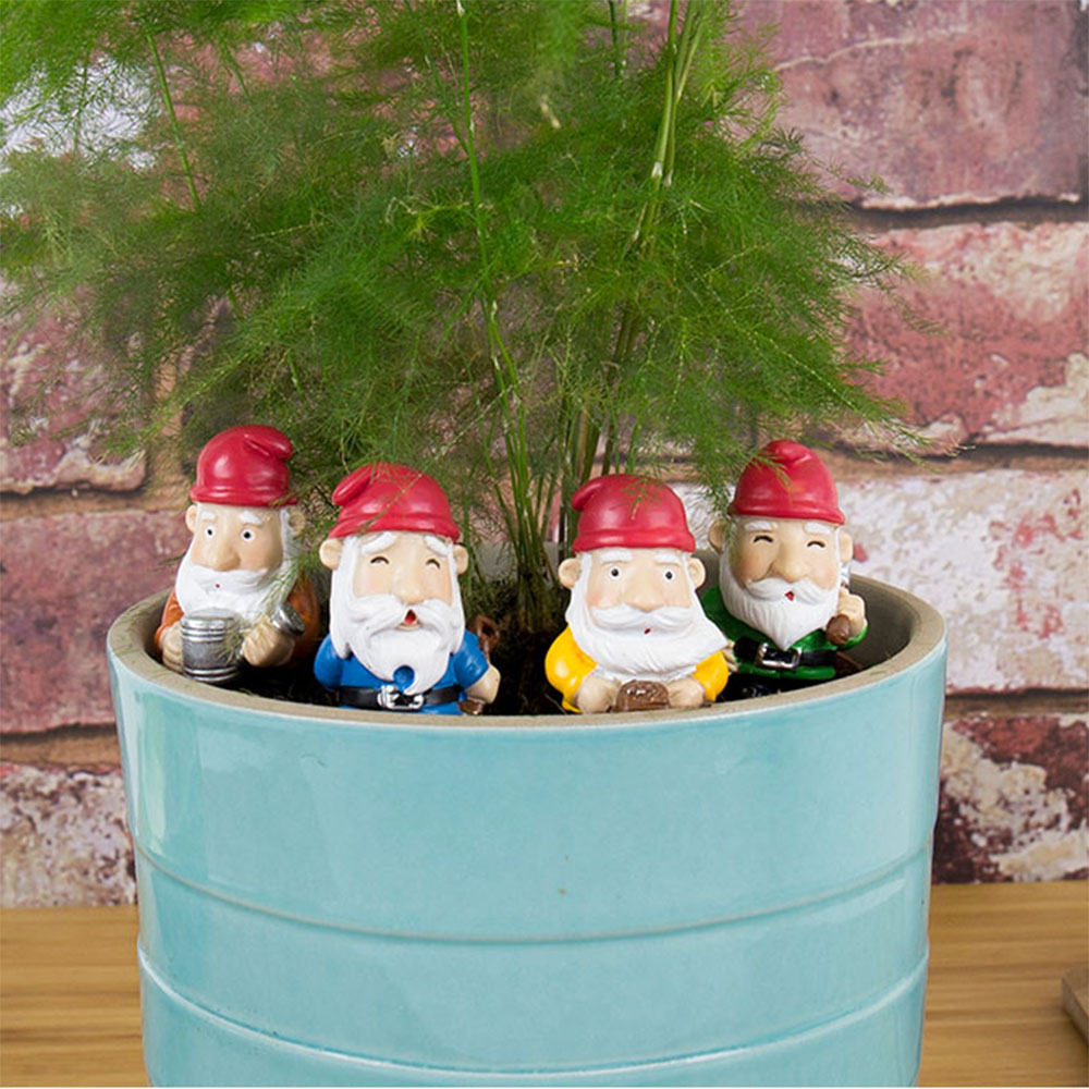 Mini-Gartenzwerge im 4er-Set