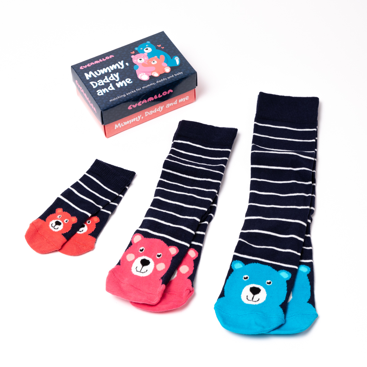 Mama, Papa und ich Socken 3er-Set