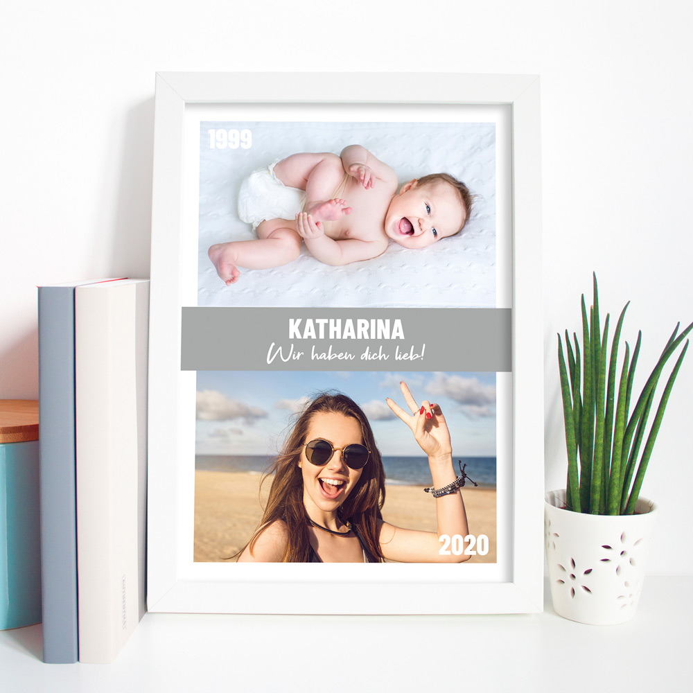 Poster mit 2 Bildern und Text
