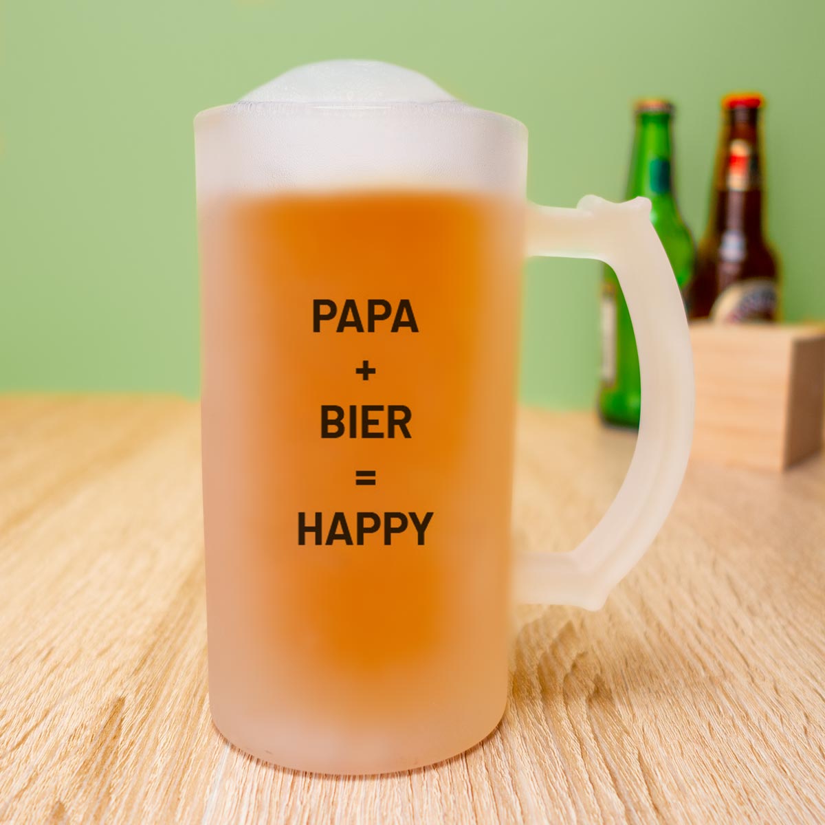 Weihnachtsgeschenke für Papa personalisierbarer Bierkrug mit Bild und Text