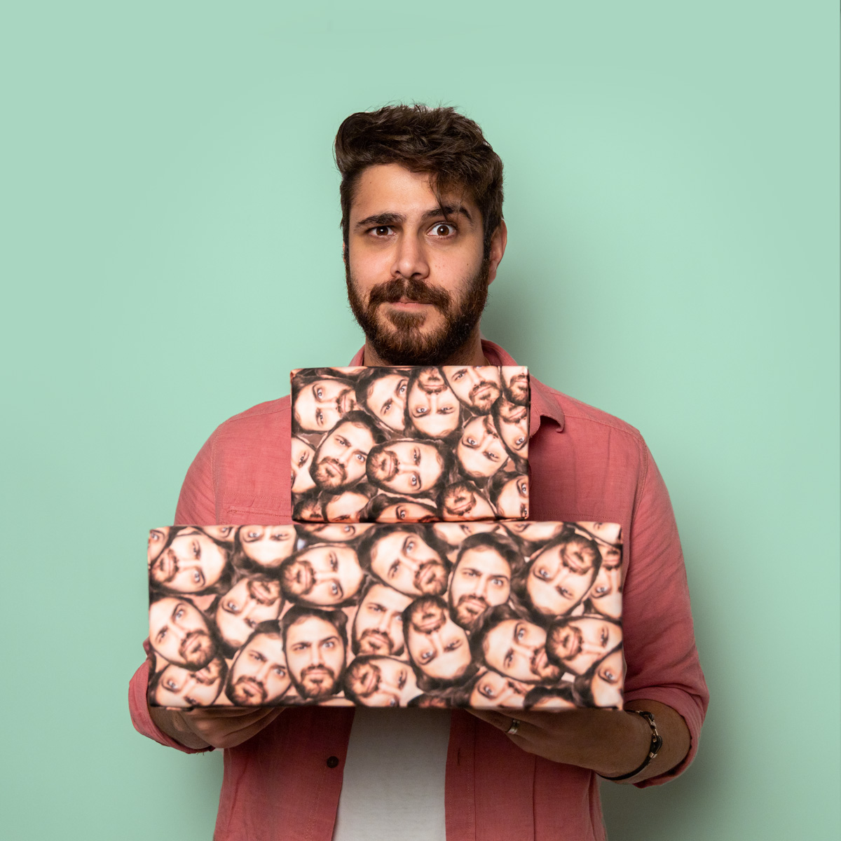 Personalisierbares Geschenkpapier mit Gesicht Geschenke für Männer Personalisiertes Geschenkpapier