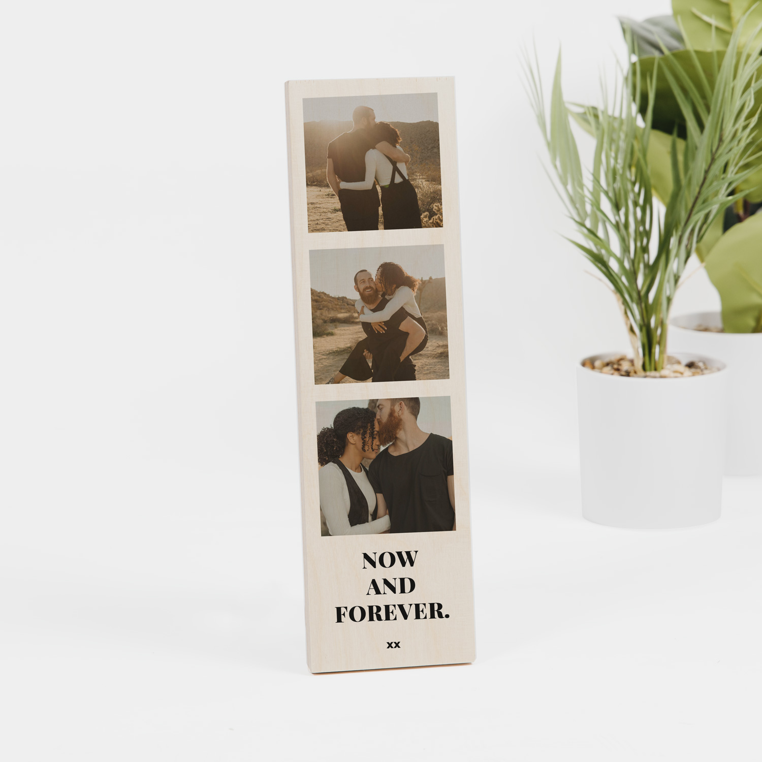 Personalisierbares Holzbild mit 3 Fotos Hochzeitsgeschenke personalisiertes Hochzeitsgeschenk mit Fotos und Text