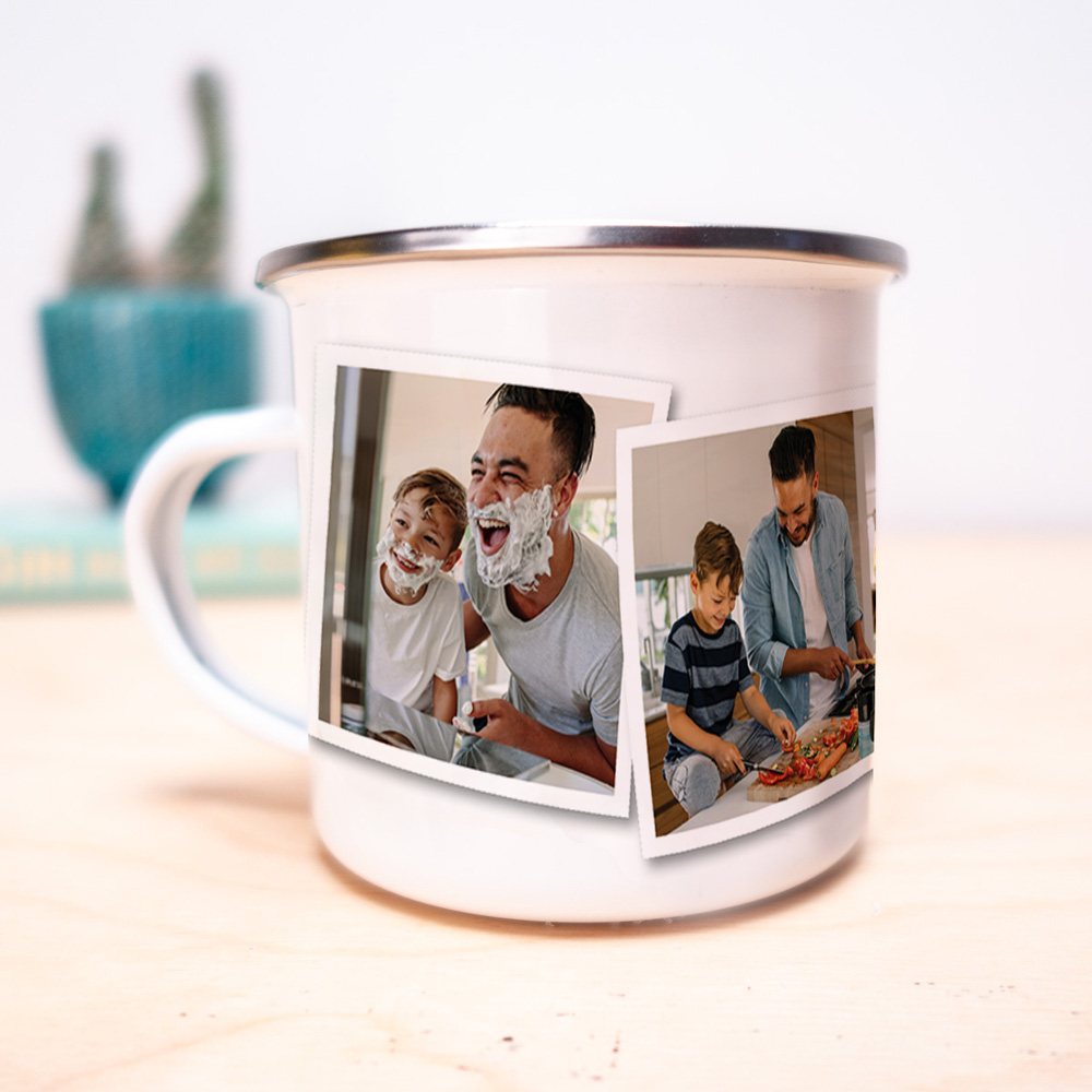 Personalisierbare Metalltasse mit Fotos Geschenke für Papa Personalisierbare Metalltasse mit Fotos