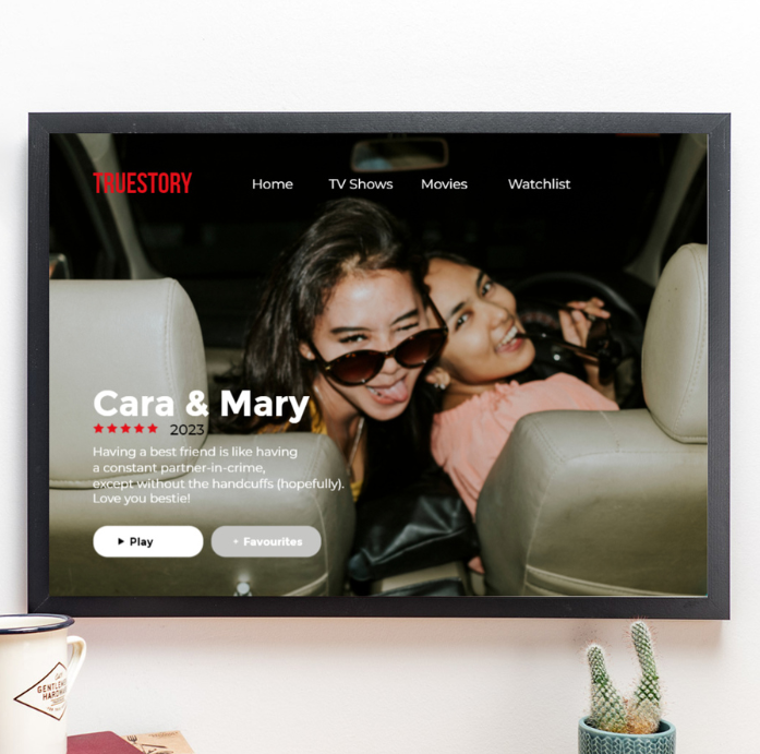 Personalisierbares Poster im Netflix-Style Netflix Poster Geschenk für beste Freundin