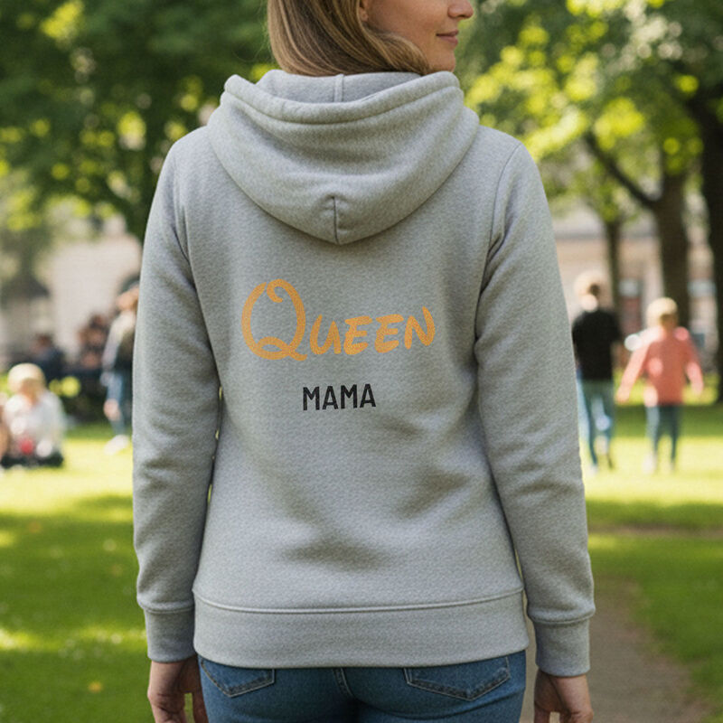 Personalisierbarer Kapuzenpullover mit Text