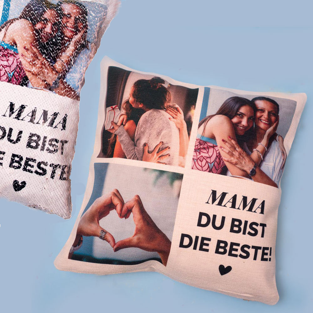 geschenke für mama glitzerkissen mit foto und text geschenke für mama glitzerkissen mit foto und text