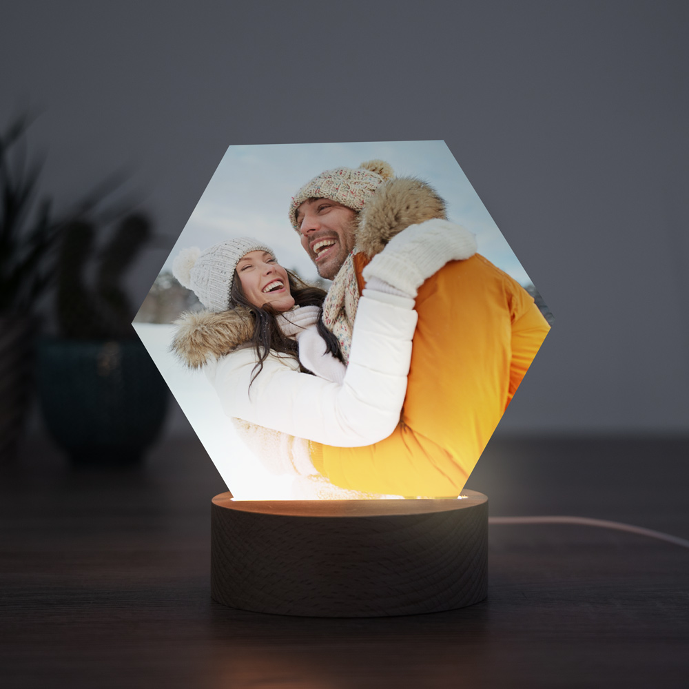 Weihnachtsgeschenke für Frauen personalisierbare LED-Leuchte mit foto