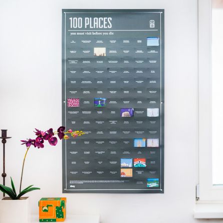 Poster 100 Orte, die du in deinem Leben besuchen solltest