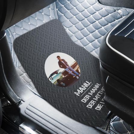 Auto Fußmatte mit Bild und Text