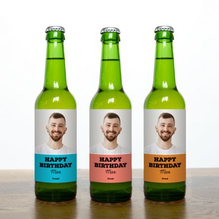 Bier Set mit Bild und Text