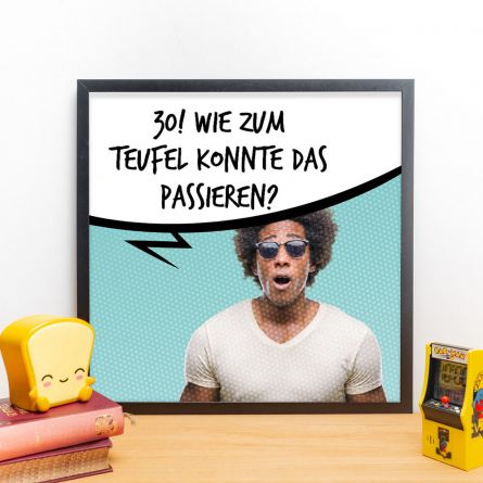 Personalisierbares Poster mit Foto und Sprechblase