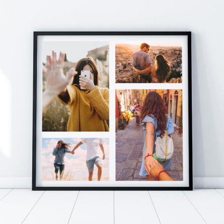 Personalisierbares Foto-Poster mit 4 Bildern