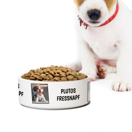 Futternapf mit Bild und Text