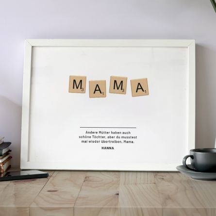 Personalisierbares Poster Scrabble