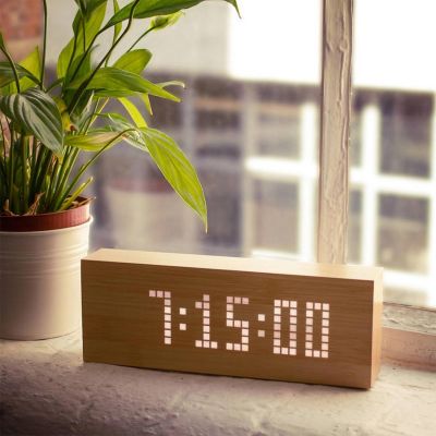 Hochzeitstag Geschenk - Click Message Clocks aus Holz mit LEDs