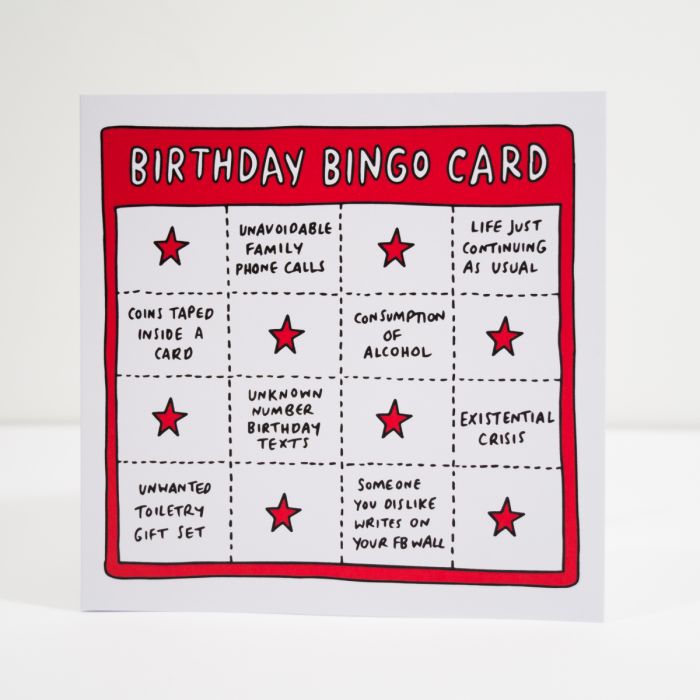 geburtstagskarte birthday bingo