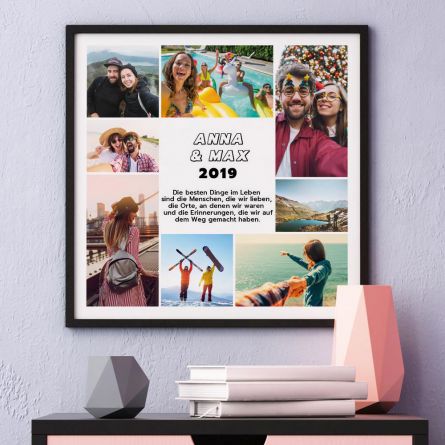 Poster mit 8 Bildern und Text