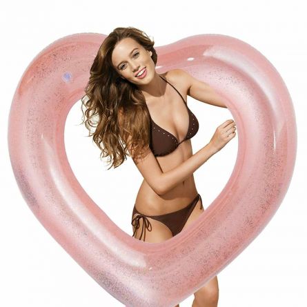 Herz Schwimmreifen mit Glitzer