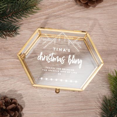 Kleidung & Accessoires - Winterliche Glasbox mit 5 Zeilen