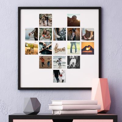 Personalisierbares Poster in Herz-Form mit Fotos Personalisierbares Poster in Herz-Form mit Fotos